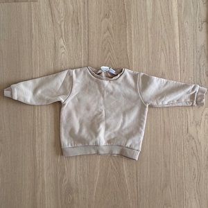 Zara crewneck sweatshirt toddler boy or girl light terracotta